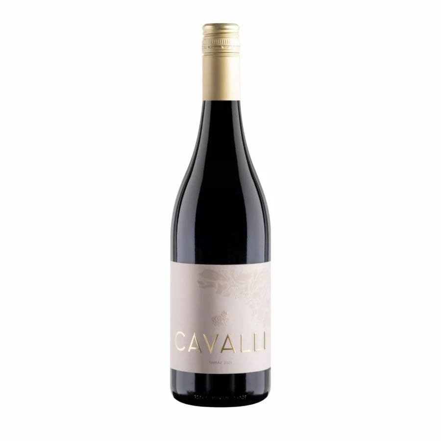 Cavalli Shiraz 2021-2024 bottle showing warm spice, dark fruit intensity and a smooth lingering finish.