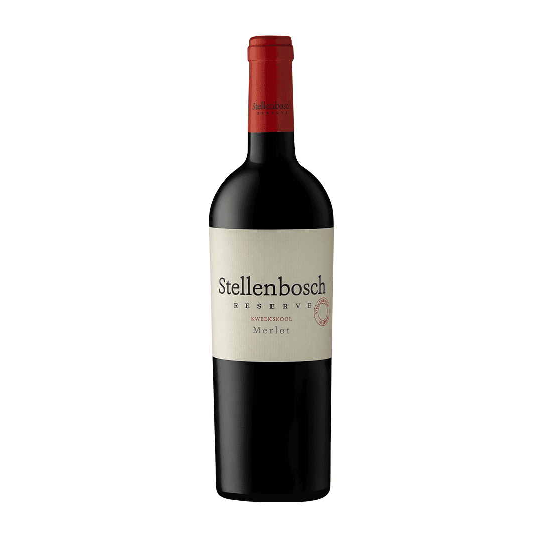 Stellenbosch Reserve Merlot Bottle Showcasing Premium South African Wine.