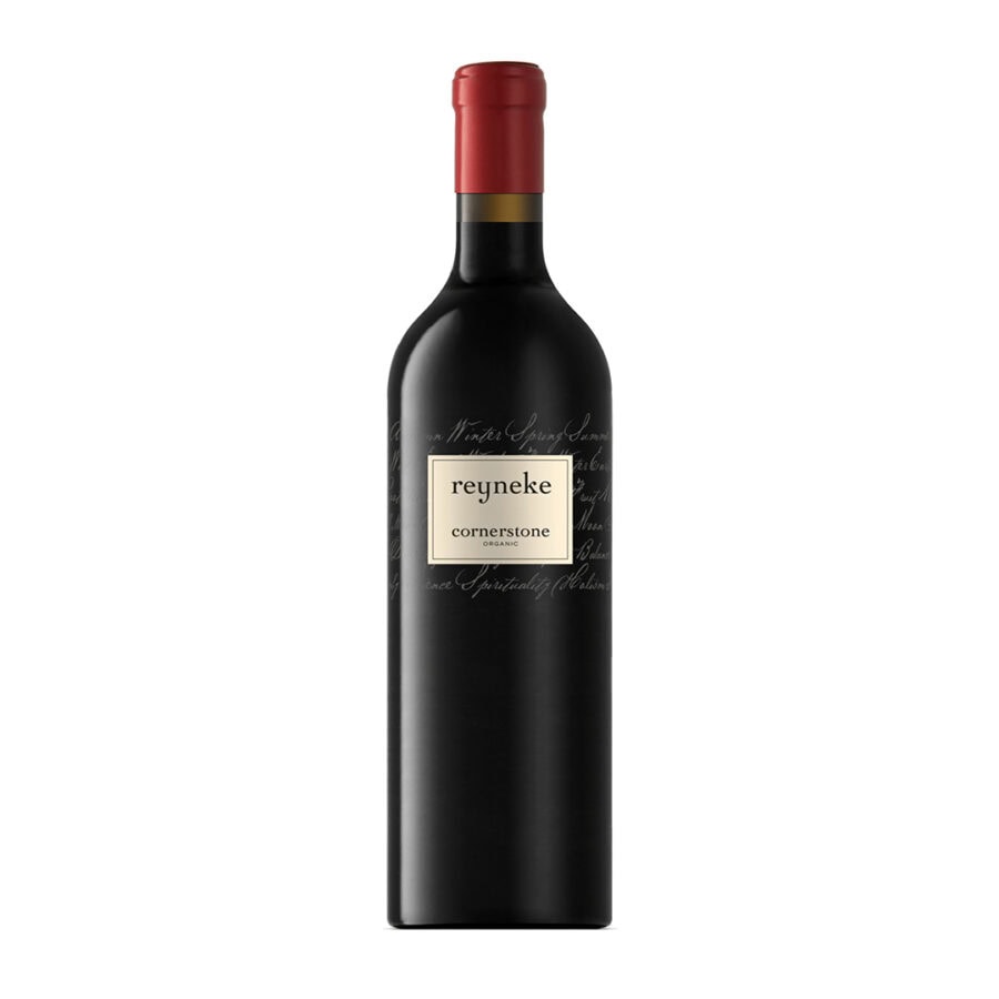 Reyneke Cornerstone organic red wine bottle from Stellenbosch.