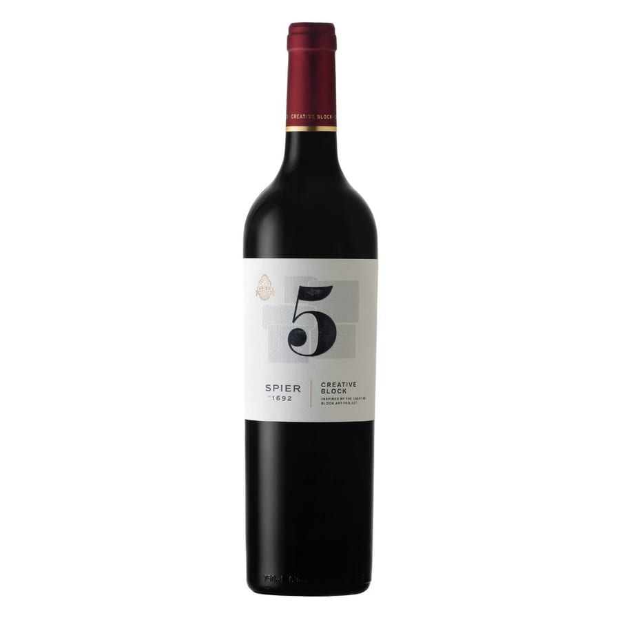 Spier Creative Block 5 red wine from Stellenbosch, South Africa.